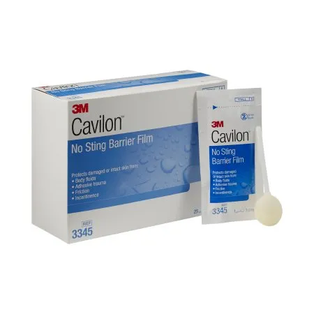 3M - 3345 - Cavilon No Sting Skin Barrier Applicator Cavilon No Sting 26 to 62% Strength Hexamethyldisiloxane / Isooctane / Acrylate Terpolymer / Polyphenylmethylsiloxane Individual Packet Sterile