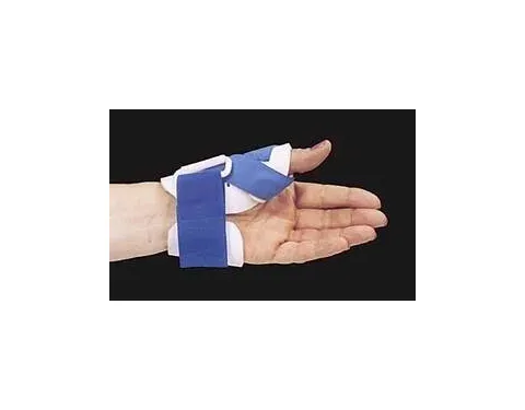 Alimed - Freedom Low Profile ThumbKeeper - 2970002026 - Thumb Splint Freedom Low Profile Thumbkeeper Adult Large D-ring / Hook And Loop Strap Closure Left Or Right Hand Blue / White