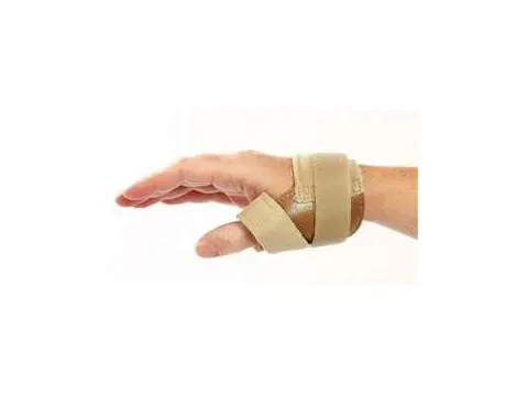 Alimed - Freedom Thumb Stabilizer - 5109/NA/LL - Thumb Support FREEDOM Thumb Stabilizer Adult Large D-Ring / Hook and Loop Strap Closure Left Hand Beige