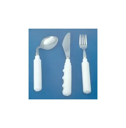 Alimed - Grip-Tight - 2970011311 - Soup Spoon Grip-tight Angled / Left Handed White