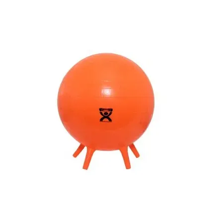 Fabrication Enterprises - CanDo - 30-1892 - Inflatable Exercise Ball with Stability Feet CanDo Orange
