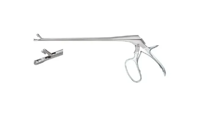 Integra Lifesciences - Miltex - 301442WL - Biopsy Forceps Miltex Tischler 9-1/4 Inch Length OR Grade German Stainless Steel NonSterile w/Lock Pistol Grip Handle with Spring Straight 3 X 7 mm Oblong Bite with Single Tooth Jaws