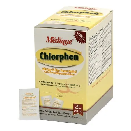 Medique Products - Chlorphen - 24148 - Allergy Relief Chlorphen 4 mg Strength Tablet 1 per Box