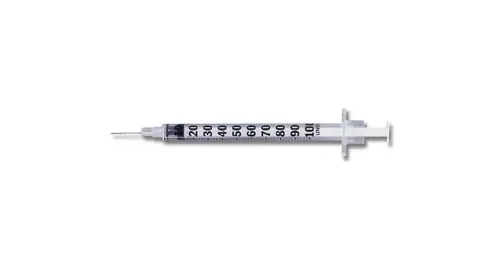 BD Becton Dickinson - 309623 - Tuberculin Syringe, 1mL, Detachable Needle, Slip Tip, 27G x &frac12;", 100/bx, 8 bx/cs (Continental US Only)