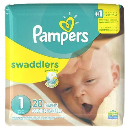 Procter & Gamble - Pampers Swaddlers - 06729 -  Unisex Baby Diaper  Size 1 Disposable Heavy Absorbency