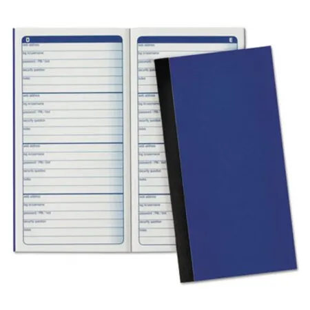 Adams - Abf-Apj99 - Password Journal, One-Part (No Copies), 3 X 1.5, 4 Forms/Sheet, 192 Forms Total
