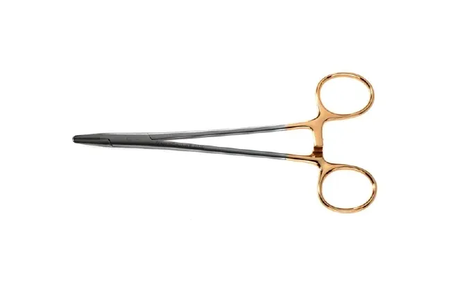 V. Mueller - Snowden-Pencer Diamond Jaw - 32-0120 - Needle Holder Snowden-pencer Diamond Jaw 6 Inch Length 2,500 Teeth Per Square Inch Finger Ring Handle
