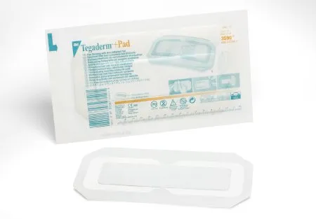 3M - 3590 - Tegaderm Transparent Film Dressing with Pad Tegaderm 3 1/2 X 8 Inch Frame Style Delivery Rectangle Sterile