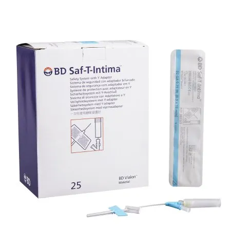 Saf-T-Intima - BD Becton Dickinson - 383323 - IV Catheter, Wings, 22G Y Adapter & Needle Shield