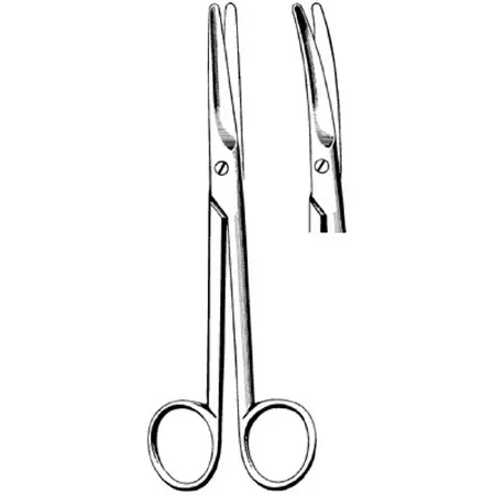 Sklar - Surgi-OR - 95-325 - Dissecting Scissors Surgi-or Mayo 6-3/4 Inch Length Office Grade Stainless Steel Nonsterile Finger Ring Handle Curved Blunt Tip / Blunt Tip