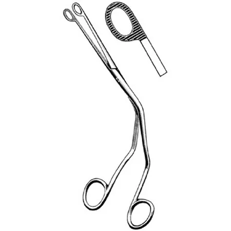 Sklar - Surgi-OR - 95-289 - Catheter Forceps Surgi-or Magill 10 Inch Length Mid Grade Stainless Steel Nonsterile Nonlocking Finger Ring Handle Straight Ring, Serrated Tip