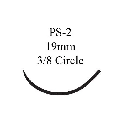 J & J Healthcare Systems - 1638H - Absorbable Suture With Needle Chromic Gut Ps-2 3/8 Circle Precision Reverse Cutting Needle Size 3 - 0