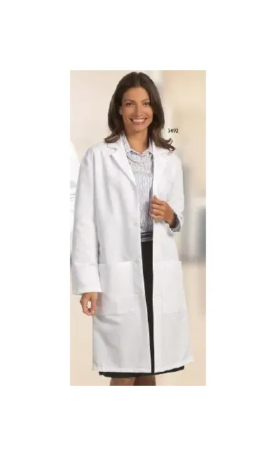 Fashion Seal Uniforms - From: 3495-L To: 3495-S - Lab Coat White Large Knee Length Reusable