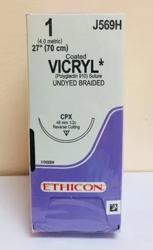 Ethicon - J568h - Suture 0 27in Coated Vicryl Und. Cpx