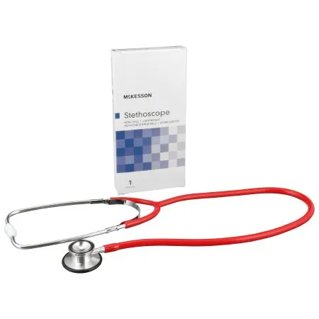 McKesson - 01-670RGM - Classic Stethoscope McKesson Red 1-Tube 22 Inch Tube Double Sided Chestpiece