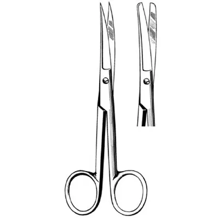 Sklar - Surgi-OR - 95-299 - Operating Scissors Surgi-or 5-1/2 Inch Length Office Grade Stainless Steel Nonsterile Finger Ring Handle Curved Blunt Tip / Blunt Tip