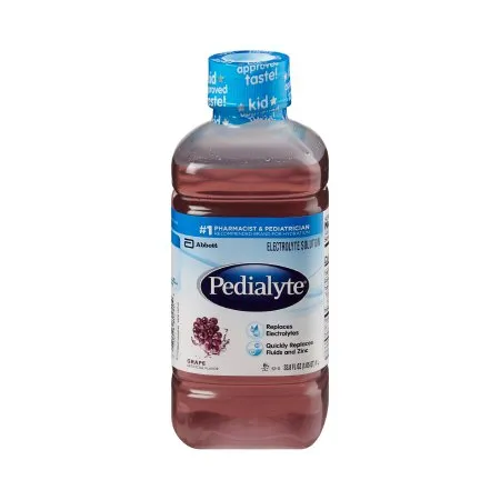Abbott - From: 00240 To: 00365 - Pedialyte Classic Oral Electrolyte Solution Pedialyte Classic Grape Flavor 33.8 oz. Electrolyte