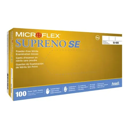 Microflex Medical - Supreno SE - SU-690-XL -  Exam Glove  X Large NonSterile Nitrile Standard Cuff Length Textured Fingertips Blue Not Rated