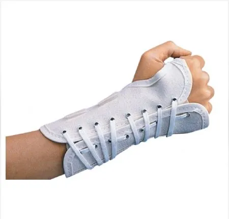DJO - ProCare - 79-87352 - Cock-up Wrist Brace Procare Aluminum / Canvas Left Hand White X-small