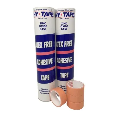 Hy-Tape International - Hy-Tape - 5LF - Hy Tape Waterproof Medical Tape Hy Tape Pink 1/2 Inch X 5 Yard Zinc Oxide Adhesive Zinc Oxide NonSterile