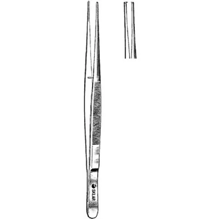 Sklar - 52-3410 - Tissue Forceps Sklar Potts-smith 10 Inch Length Or Grade Stainless Steel Nonsterile Nonlocking Thumb Handle Straight Smooth Tips With 1 X 2 Teeth