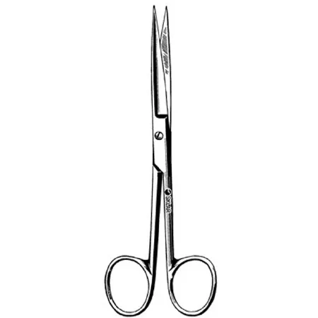 Sklar - 23-1112 - Operating Scissors Sklarlite Xd 4-1/2 Inch Length Or Grade Stainless Steel Finger Ring Handle Straight Sharp Tip / Sharp Tip