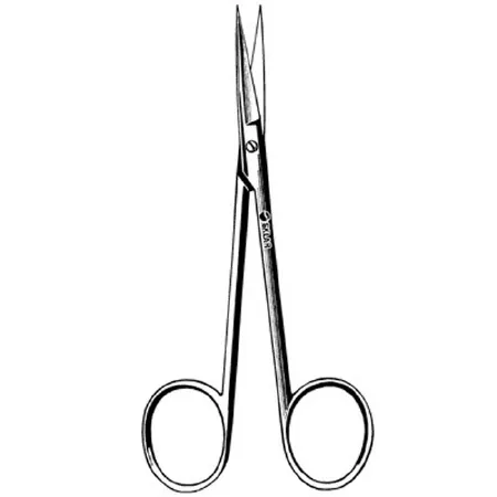 Sklar - 23-1152 - Iris Scissors Sklarlite Xd 3-1/2 Inch Length Or Grade Stainless Steel Finger Ring Handle Straight Sharp Tip / Sharp Tip