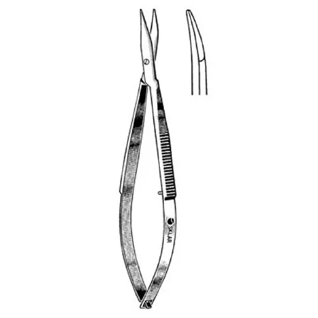 Sklar - 64-3142 - Tenotomy Scissors Sklar Westcott 5 Inch Length Or Grade Stainless Steel Nonsterile Thumb Handle With Spring Curved Sharp Tip / Sharp Tip