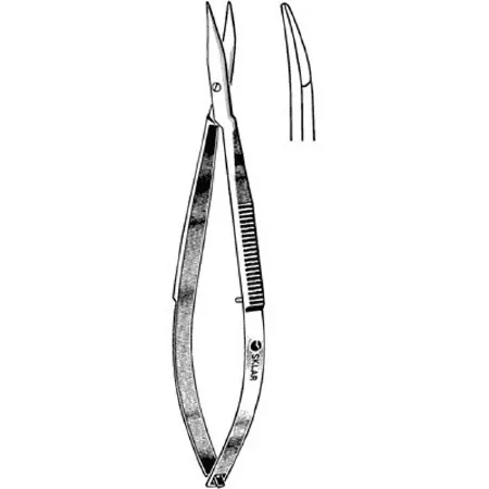 Sklar - 64-3146 - Tenotomy Scissors Sklar Westcott 4-1/4 Inch Length Or Grade Stainless Steel Nonsterile Thumb Handle With Spring Curved Blunt Tip / Blunt Tip