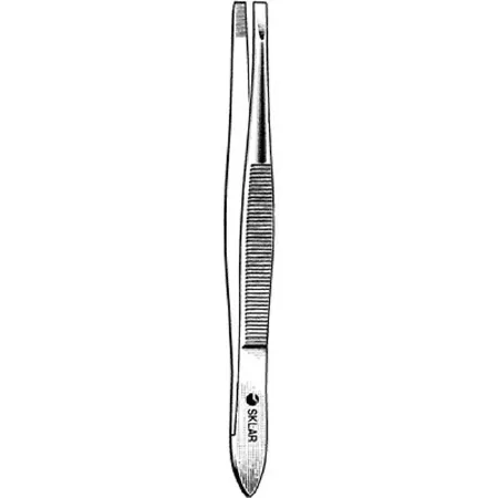 Sklar - 66-1830 - Cilia Forceps Sklar Douglas 3-1/2 Inch Length Or Grade Stainless Steel Nonsterile Nonlocking Thumb Handle Straight