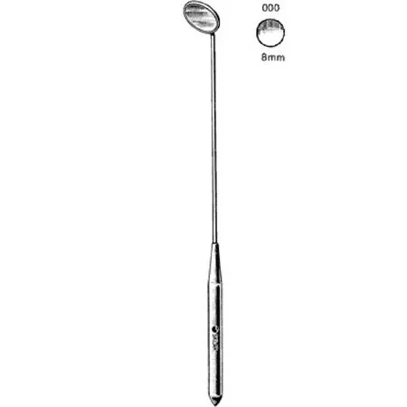 Sklar - 73-1188 - Laryngeal Mirror Sklar Size 000 / 8 mm Chrome Plated Stainless Steel With Handle