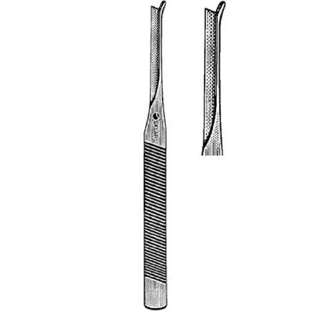 Sklar - 41-1355 - Osteotome Silver Curved, Single Guard Stainless Steel Nonsterile 7 Inch Length