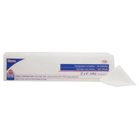 Dukal - From: 2102 To: 2128  Clinisorb Nonwoven Sponge Clinisorb 2 X 2 Inch 200 per Pack NonSterile 4 ply Square
