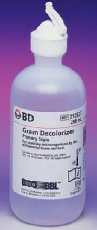 BD Becton Dickinson - BD BBL - 212527 - Gram Stain Decolorizer BD BBL 4 X 250 mL