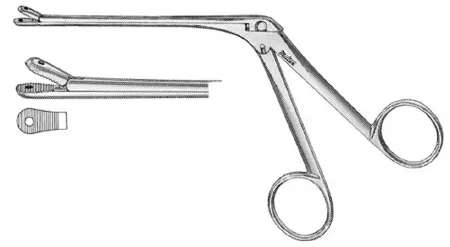 Integra Lifesciences - Miltex - 21-661 - Sponge / Fragment Forceps Miltex Ferris-smith 4-1/8 Inch Length Or Grade German Stainless Steel Nonsterile Nonlocking Finger Ring Handle Straight 6 X 8 Mm Serrated Fenestrated Jaws