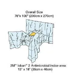 3M - 6665 - Ioban 2 Abdominal Perineal Drape, Lithotomy Position, Absorbent Impervious Material