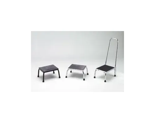 Tech-Med Services - 4349 - Footstool with Handrail, Platform, Chrome