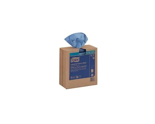 Essity - 440245A - Industrial Paper Wiper, Pop-Up Box, Blue, 4-Ply, W24, 16.5" x 8.5", 90 sht/bx, 10 bx/cs