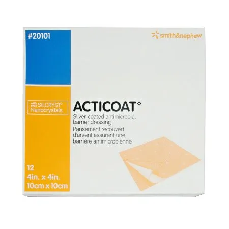 Smith & Nephew - Acticoat - 20101 - Silver Barrier Dressing Acticoat 4 X 4 Inch Square Sterile