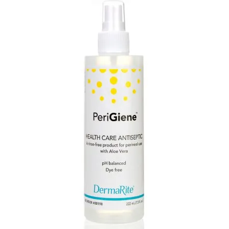 DermaRite  - PeriGiene - 00198 - Industries  Antimicrobial Perineal Wash  Liquid 8 oz. Pump Bottle Unscented