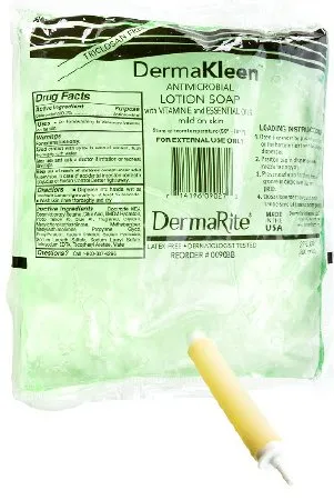 DermaRite  - DermaKleen - 0092BB - Industries  Antimicrobial Soap  Lotion 1 000 mL Dispenser Refill Bag Scented