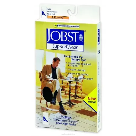 BSN Medical - JOBST for Men Classic - 110338 - Compression Socks JOBST for Men Classic Knee High Large Navy Closed Toe