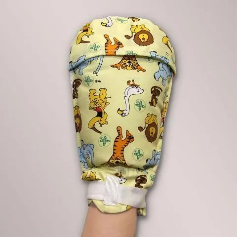 TIDI Products - From: 2911L To: 2911S - Peek A Boo Mitt, Pediatric, Large, padded with Inspection Flap, Fiber Fill