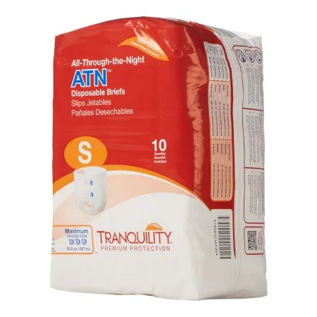 PBE - Principle Business Enterprises - Tranquility ATN - 2184 - Principle Business Enterprises  Unisex Adult Incontinence Brief  Small Disposable Heavy Absorbency