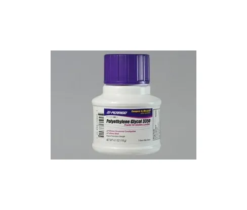 Perrigo - 45802086801 - Polyethylene Glycol 3350 (PEG 3350) 17 Gram / Dose Powder for Solution Bottle 4.1 oz.