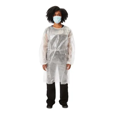 McKesson - 53831100 - Protective Procedure Gown McKesson One Size Fits Most White NonSterile Disposable