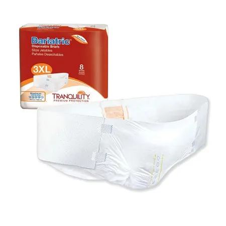 PBE - Principle Business Enterprises - Tranquility Bariatric - 2190 - Principle Business Enterprises  Unisex Adult Incontinence Brief  3X Large Disposable Heavy Absorbency