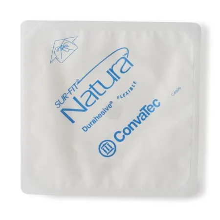 Convatec - Sur-Fit Natura - 413166 - Sur Fit Natura Ostomy Barrier Sur Fit Natura Trim to Fit Extended Wear Durahesive Tan Tape 45 mm Flange Hydrocolloid 1 to 1 1/4 Inch Opening 4 X 4 Inch
