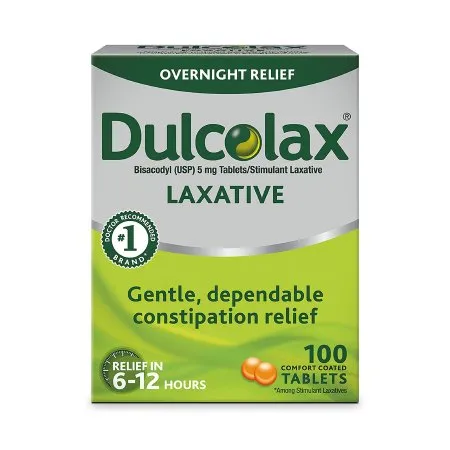 Par Pharmaceuticals - Dulcolax - 81421002004 - Laxative Dulcolax Tablet 100 per Box 5 mg Strength Bisacodyl USP