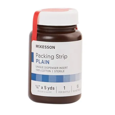 McKesson - 61-59120 - Wound Packing Strip Non impregnated 1/4 Inch X 5 Yard Sterile Plain
